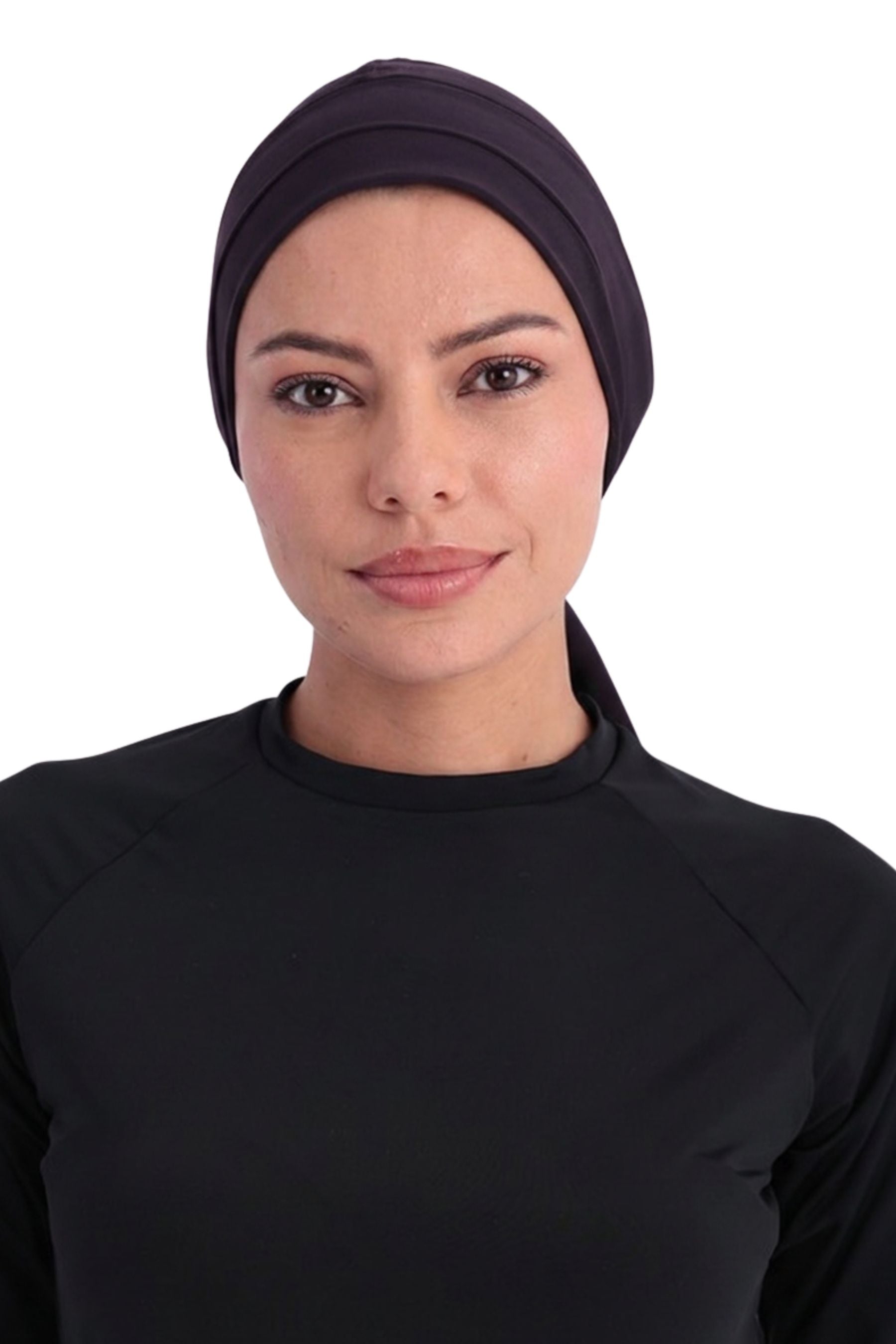Sleek Swim Turban - Purple Palm