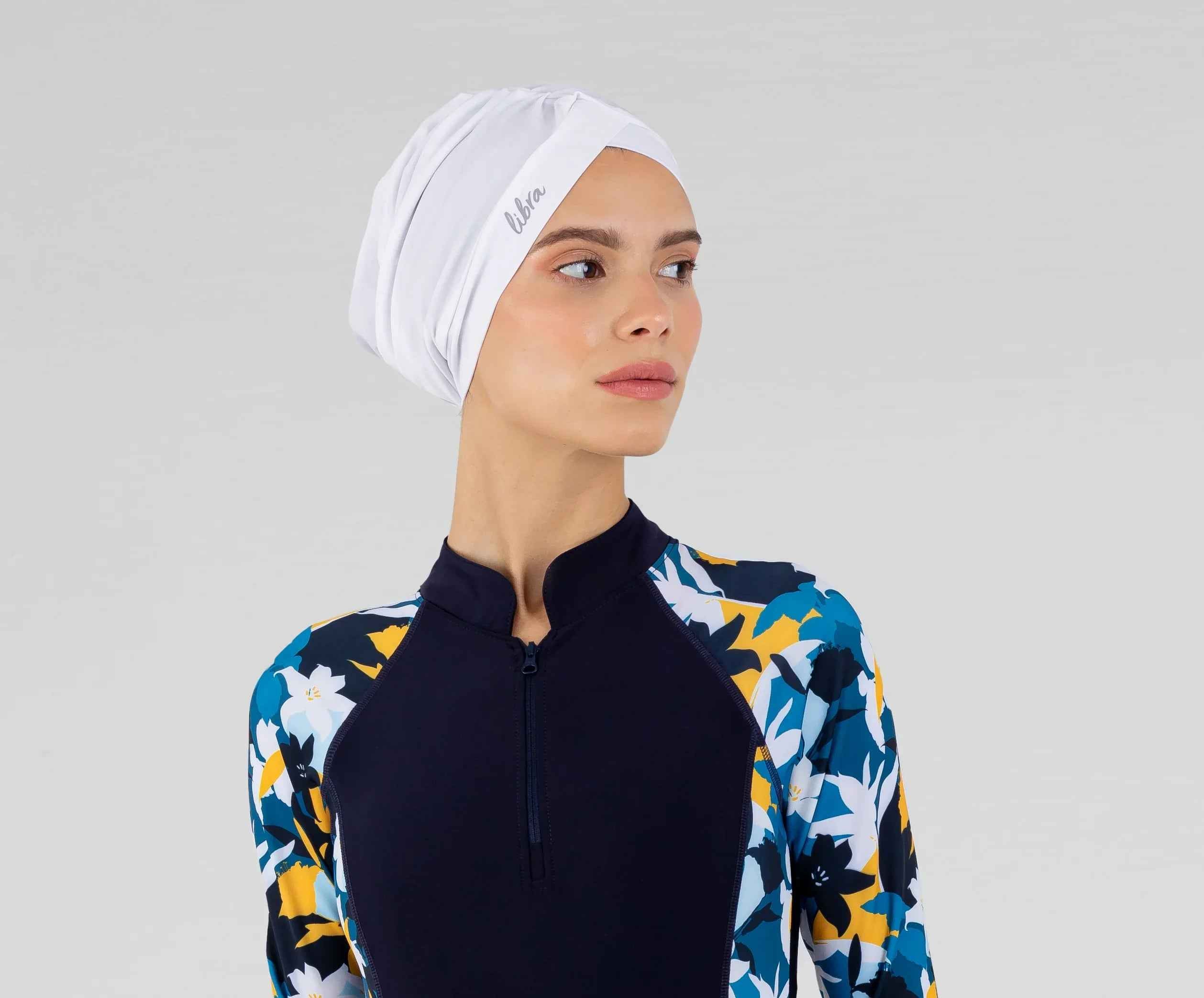 Sleek Swim Turban - White - Libra Sport