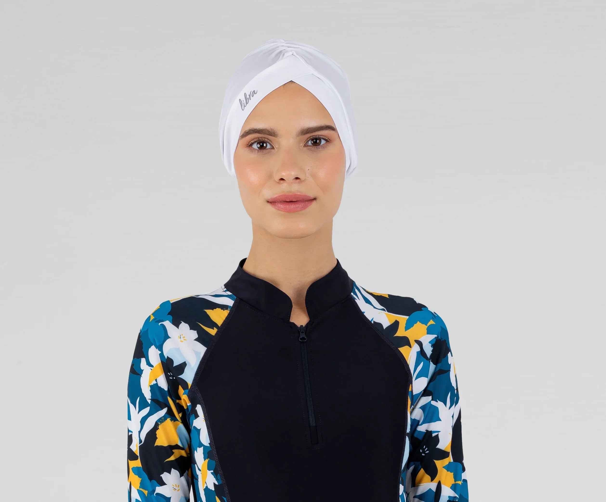 Sleek Swim Turban - White - Libra Sport
