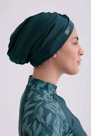 Sleek Swim Turban - Metallic Teal - Libra Sport