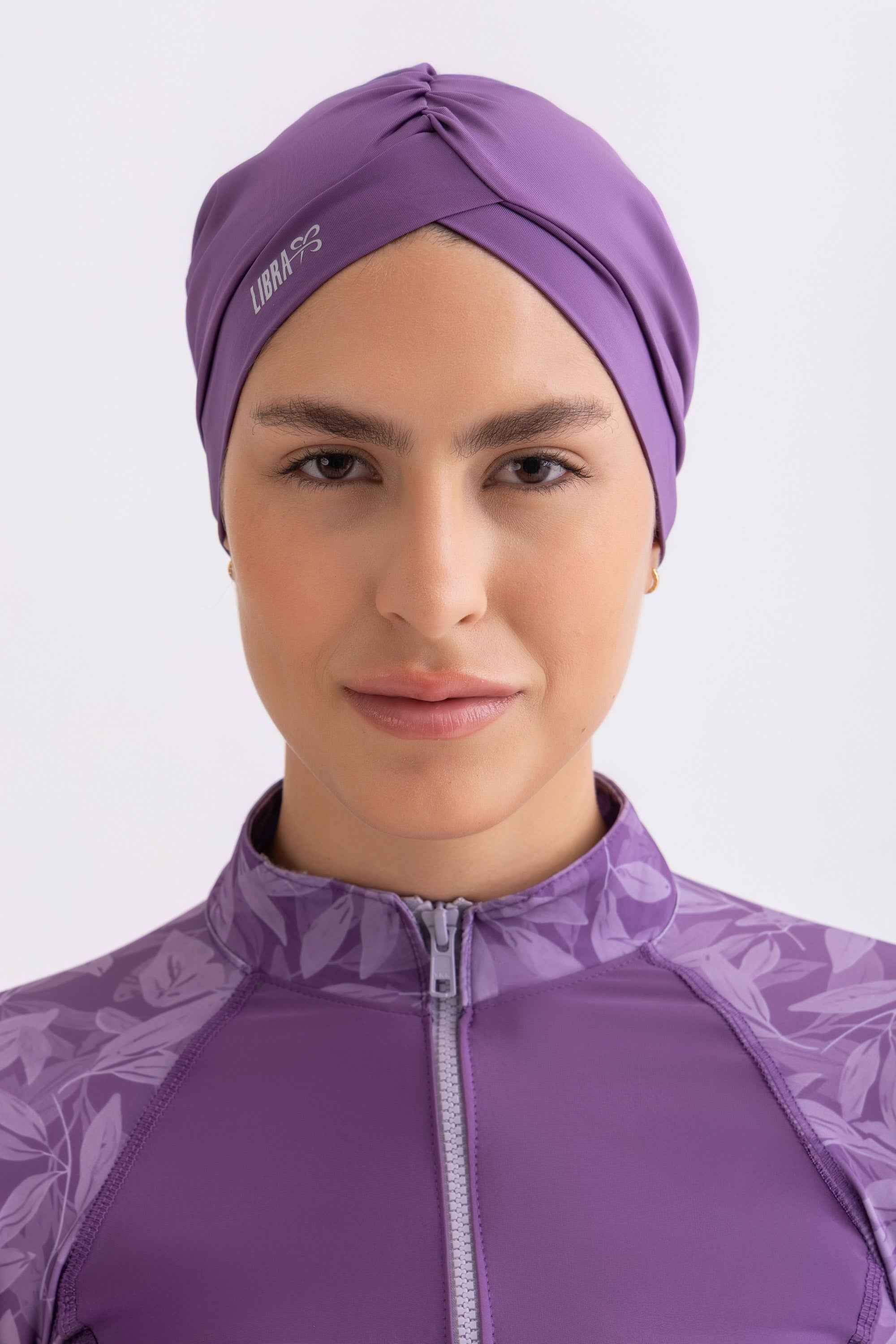 Sleek Swim Turban - Metallic Purple - Libra Sport