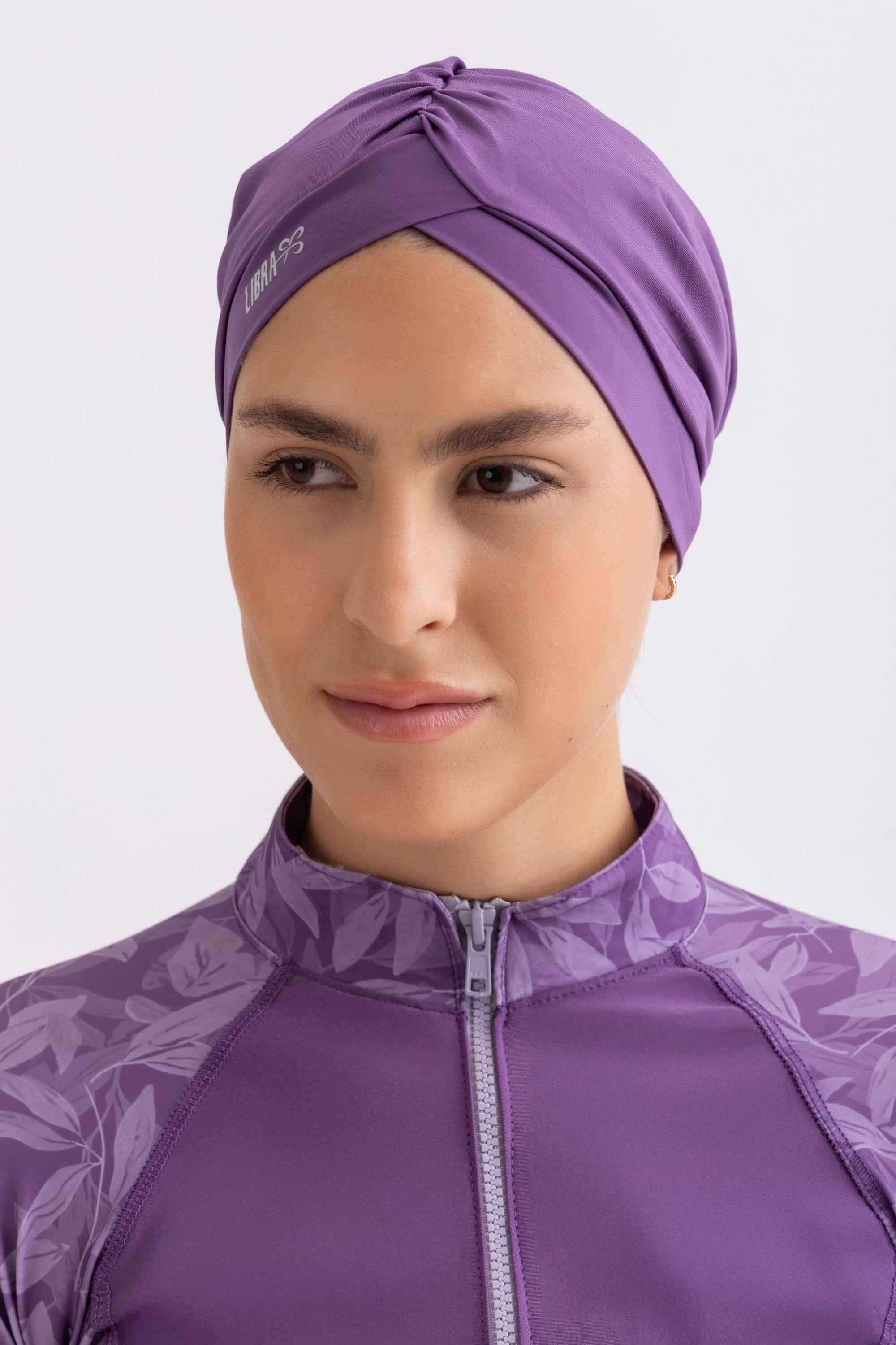 Sleek Swim Turban - Metallic Purple - Libra Sport