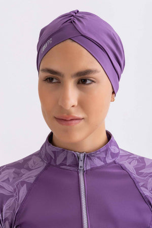 Sleek Swim Turban - Metallic Purple - Libra Sport