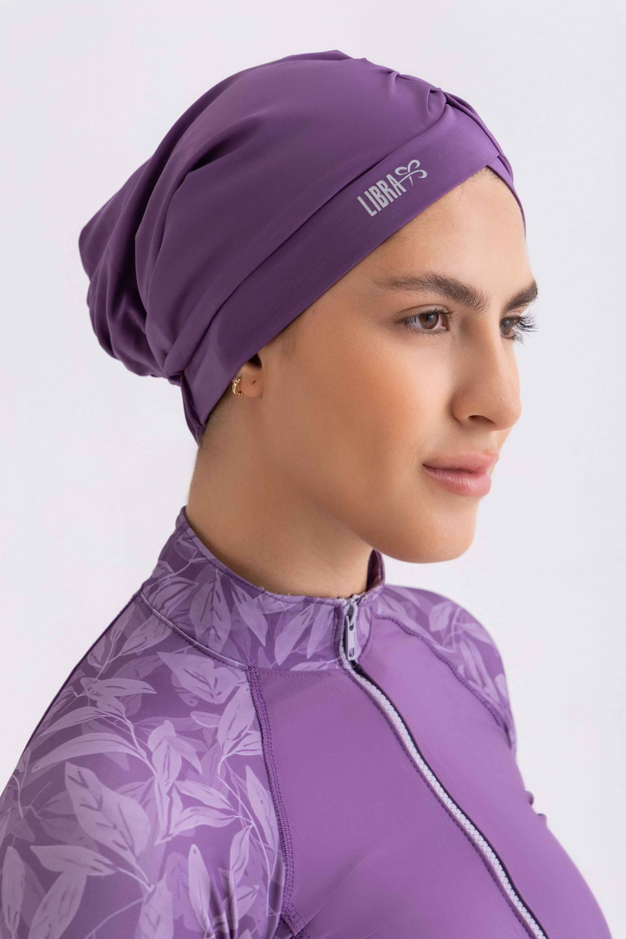 Sleek Swim Turban - Metallic Purple - Libra Sport