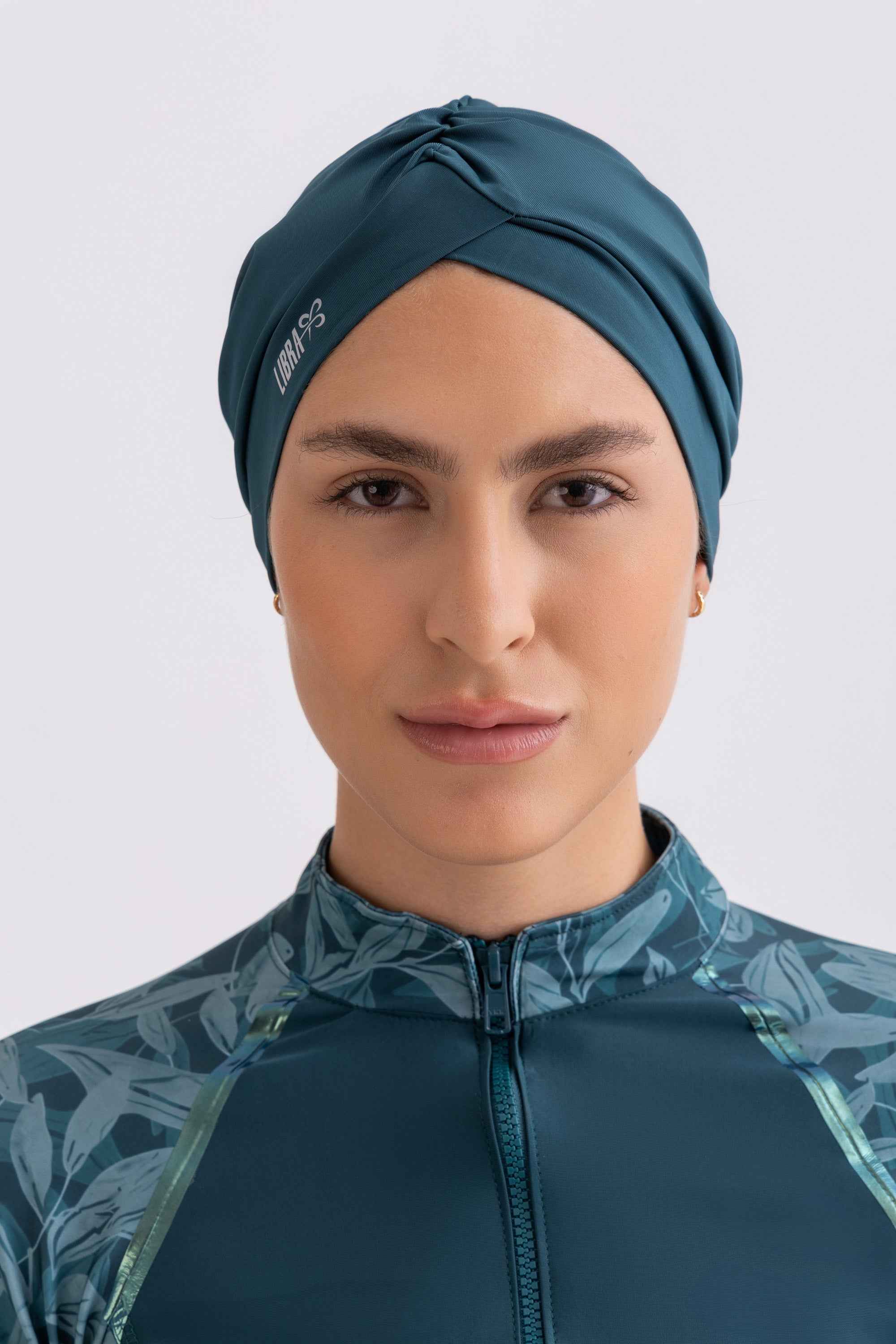 Sleek Swim Turban - Metallic Teal - Libra Sport