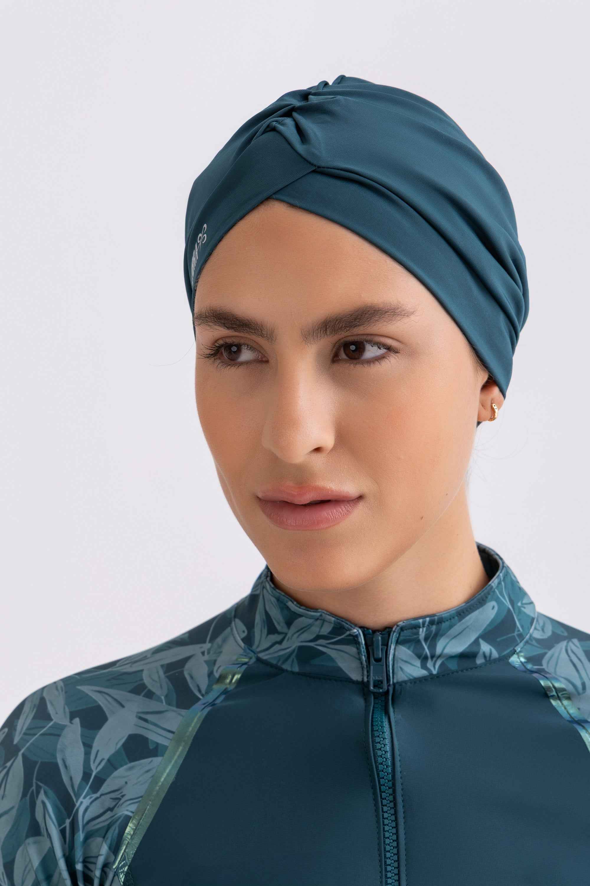 Sleek Swim Turban - Metallic Teal - Libra Sport