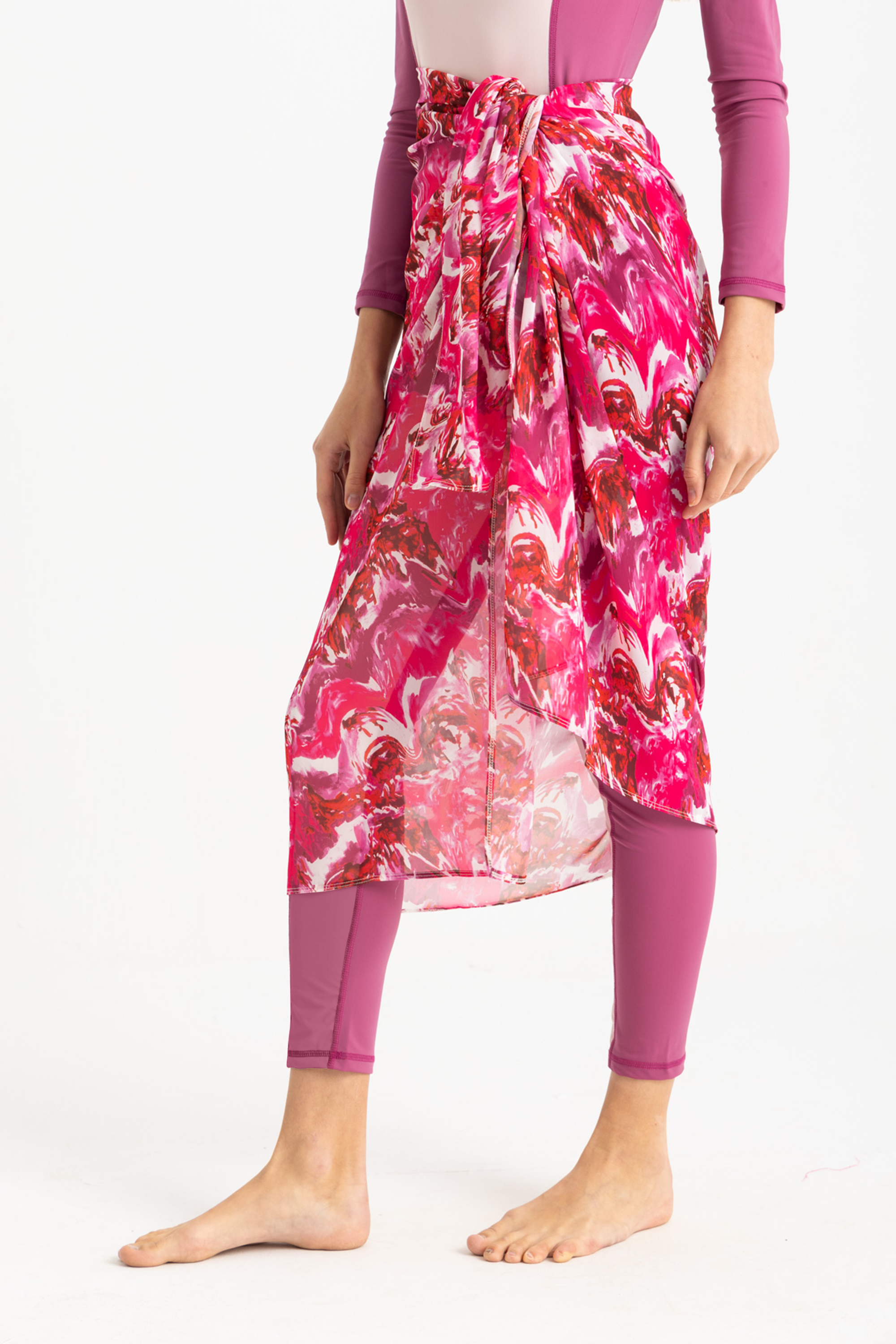 Chiffon Wrap - Pink Watermark - Libra Sport