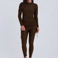 Contour Zip Top - Brown