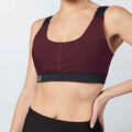 Heather Sports Bra -Maroon Red - Libra Sport