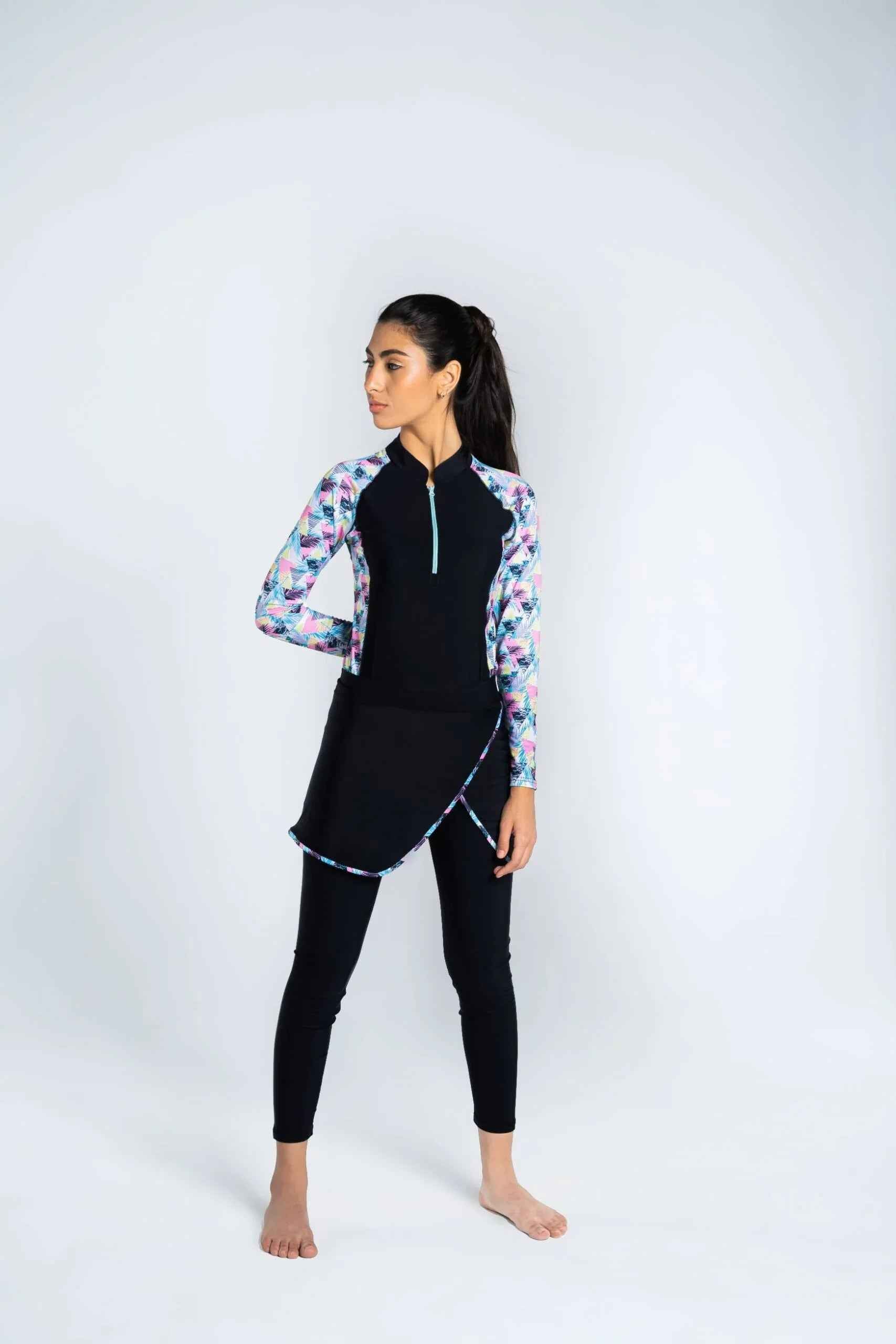 Feel Free Swimsuit -  Geo Black - Libra Sport
